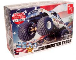 MODÈLE À COLLER - USA-1 CHEVY SILVERADO MONSTER TRUCK 1/25 NIVEAU 2